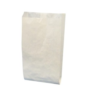 Torba papierowa fałdowa biała 38x18x8  200 szt.